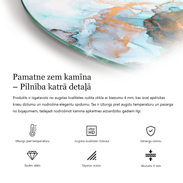 Szkło przed kominek Abstrakcyjny wzór geometryczny