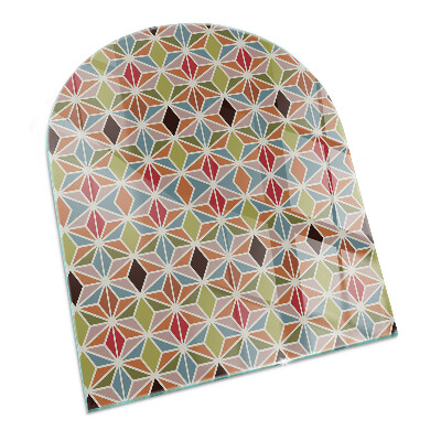 Szkło przed kominek Wielokątne wzory w siatce