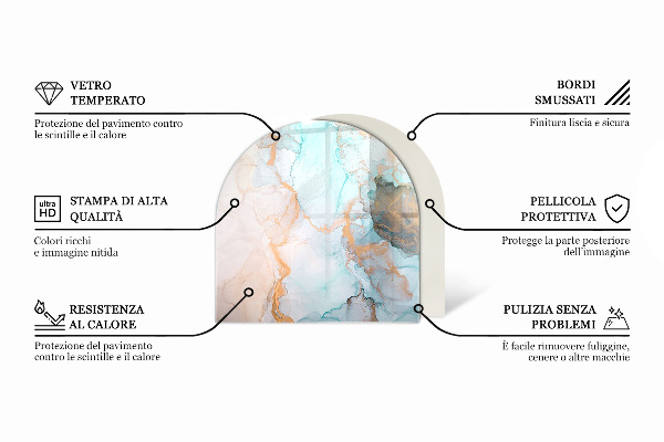 Szkło pod kozę Elegancki marmur z żyłkami
