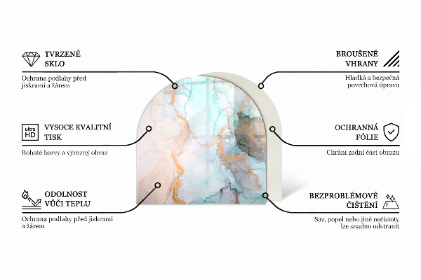Szkło przed kominek Kolor Szaro-brązowy