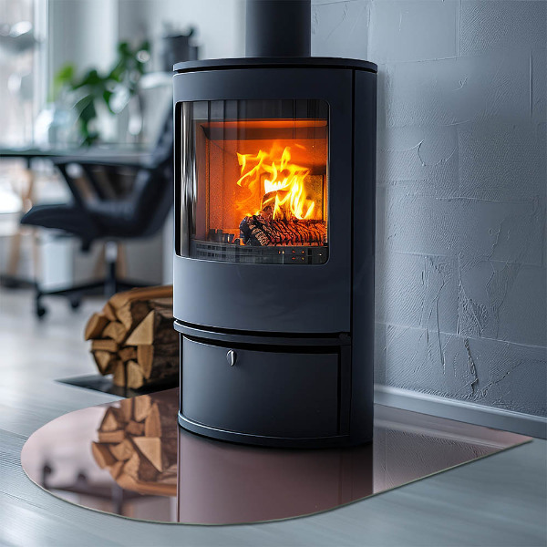 Szkło przed kominek Kolor Różowy