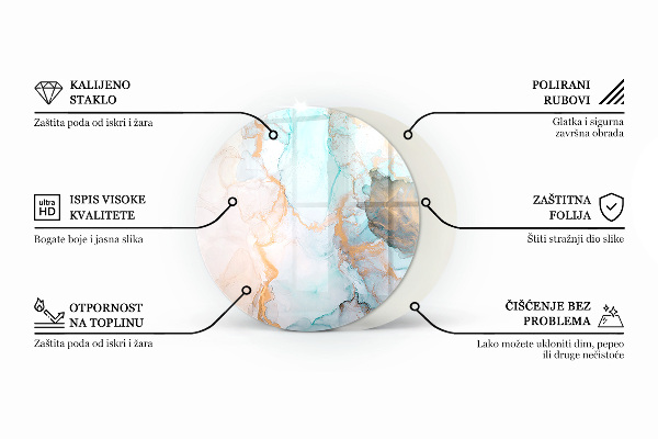 Podstawka pod kominek Abstrakcyjna chmura brył