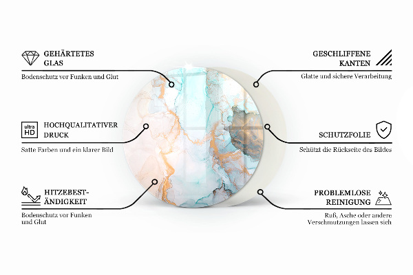 Podstawka pod kominek Naturalny wzór marmuru