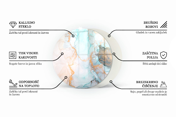 Podstawka pod kominek Naturalny wzór marmuru