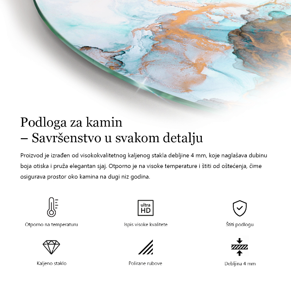 Podstawka pod kominek Deska drewniana w słoje