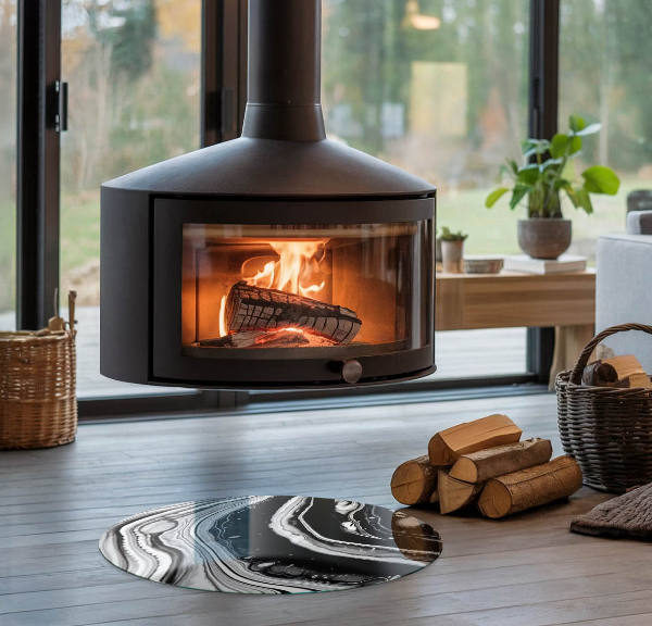 Podstawka pod kominek Abstrakcyjne fale i linie