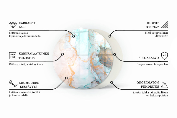 Podstawka pod kominek Wzór marmurowych żył