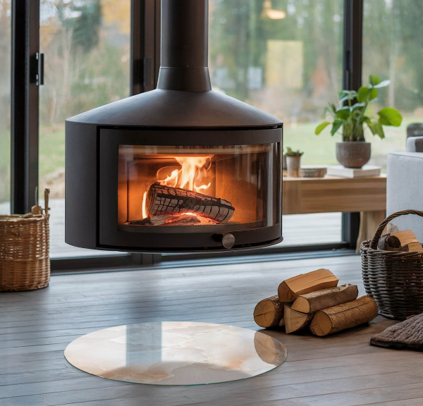 Szyba pod kominek Naturalny wzór kamienia