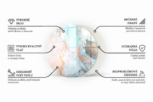Szyba pod kominek Kolor Czarny