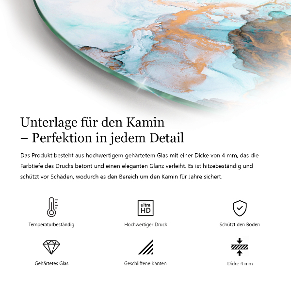 Szyba pod kominek Kolor Jasnofioletowy