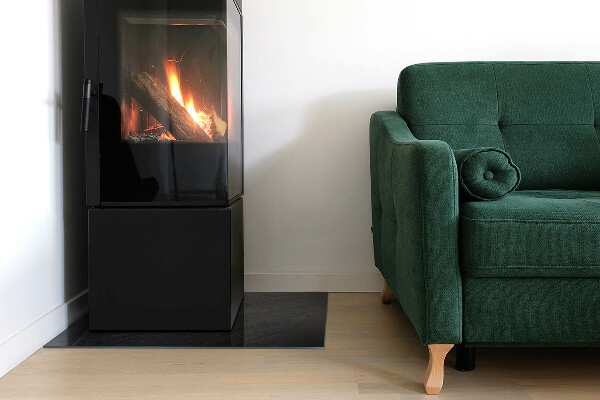 Szkło pod kominek Tekstura kamienia naturalnego