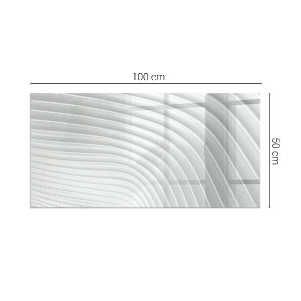 Szkło pod kominek Fale delikatnych linii