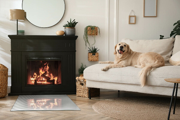 Szkło pod kominek Fale delikatnych linii