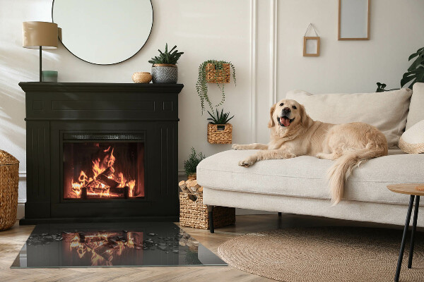 Szkło pod kominek Abstrakcyjna chmura brył