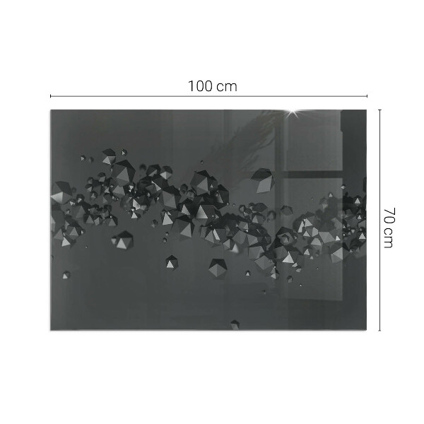 Szkło pod kominek Abstrakcyjna chmura brył