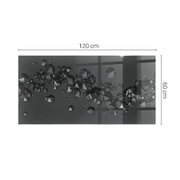 Szkło pod kominek Abstrakcyjna chmura brył