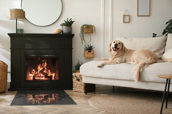 Szkło pod kominek Abstrakcyjna chmura brył