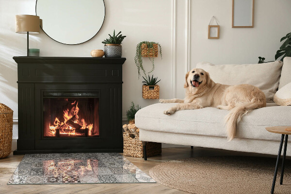 Podkładka pod kominek Wzory kafli dekoracyjnych