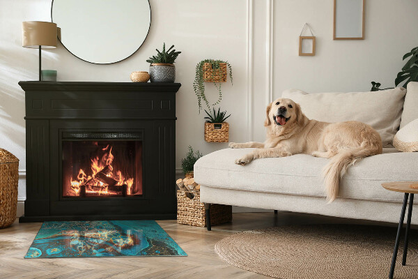 Szkło pod kominek Abstrakcyjny wzór organiczny