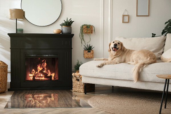 Podkładka pod kominek Naturalny wzór drewna