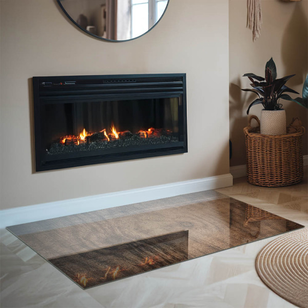 Podkładka pod kominek Naturalny wzór drewna