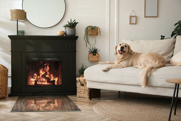 Podkładka pod kominek Naturalny wzór drewna