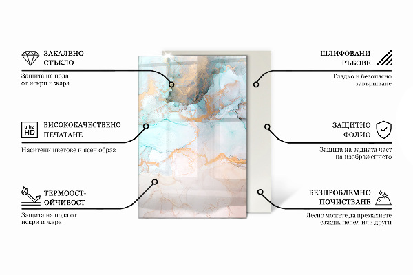 Szkło pod kominek Deski w różnych odcieniach