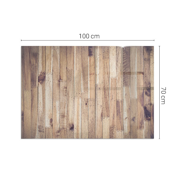 Szkło pod kominek Deska drewniana w układzie