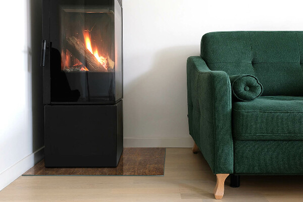 Szkło pod kominek Tekstura rdzy na metalu