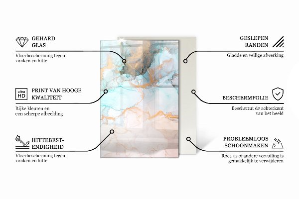 Podkładka pod kominek Wzór mozaiki dekoracyjnej