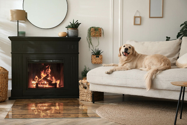 Podkładka pod kominek Deska drewniana w słoje