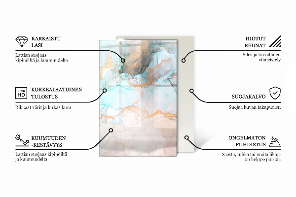 Podkładka pod kominek Wzór mozaiki z kwiatami