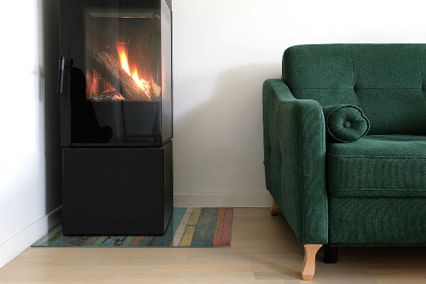 Podkładka pod kominek Deski w różnych odcieniach