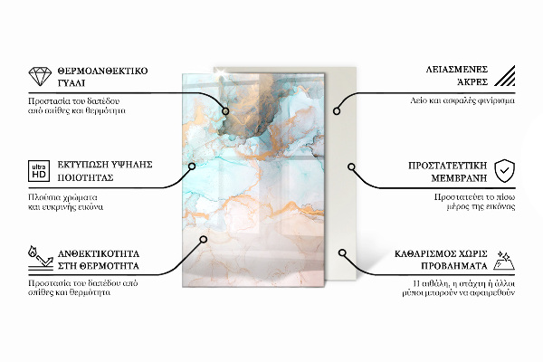 Podkładka pod kominek Liście w subtelnych wzorach