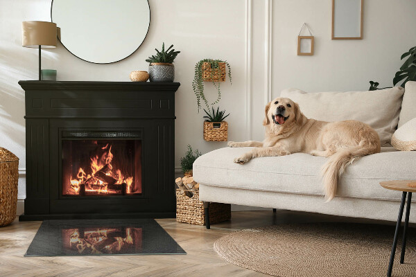 Szkło pod kominek Tekstura kamiennej powierzchni