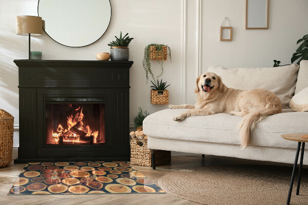 Szkło pod kominek Skrzynka z drewnem ściętym