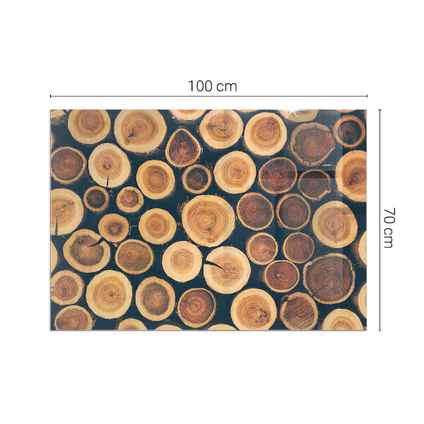 Szkło pod kominek Skrzynka z drewnem ściętym
