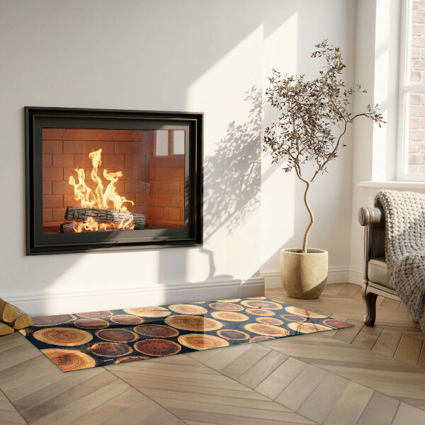 Szkło pod kominek Skrzynka z drewnem ściętym