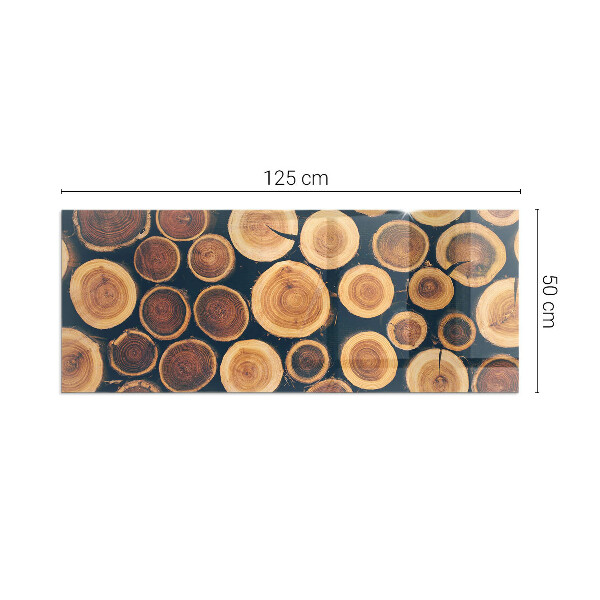 Szkło pod kominek Skrzynka z drewnem ściętym