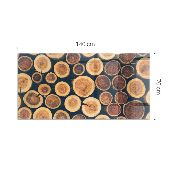 Szkło pod kominek Skrzynka z drewnem ściętym