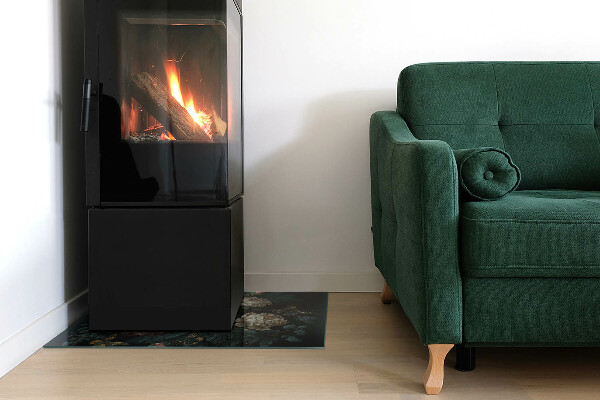 Podkładka pod kominek Kwiatowy wzór z motylami