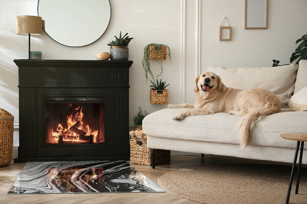 Szkło pod kominek Abstrakcyjne fale i linie