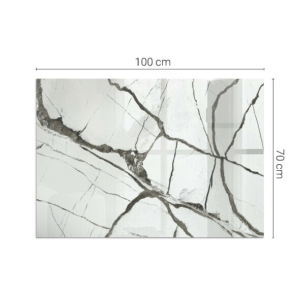 Szkło pod kominek Wzór marmurowych żył