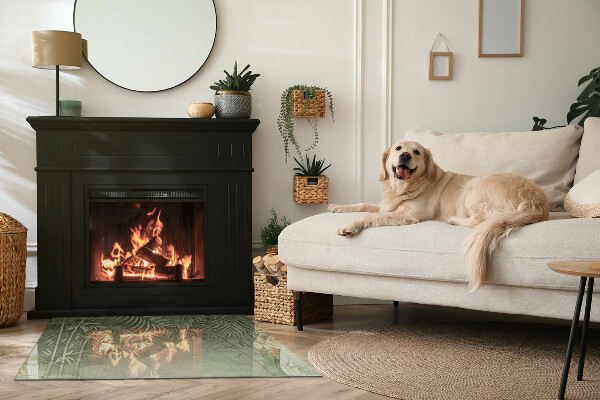 Podkładka pod kominek Liście tropikalne w tle