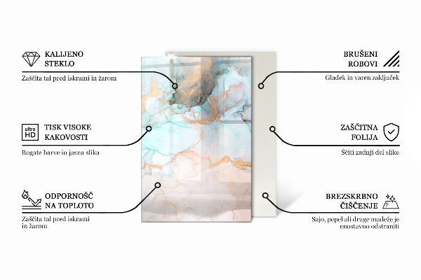 Podkładka pod kominek Liście tropikalne w tle