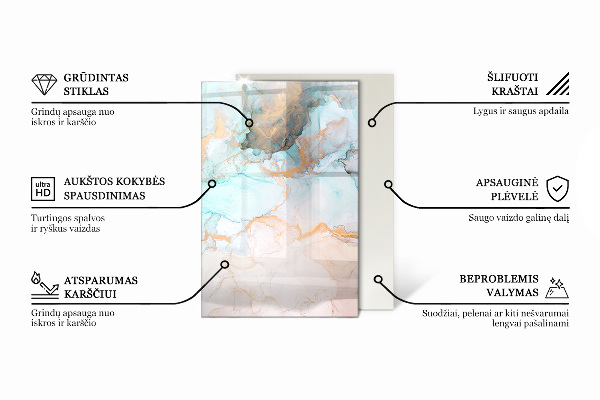 Podkładka pod kominek Wzór kamienny z drobinkami