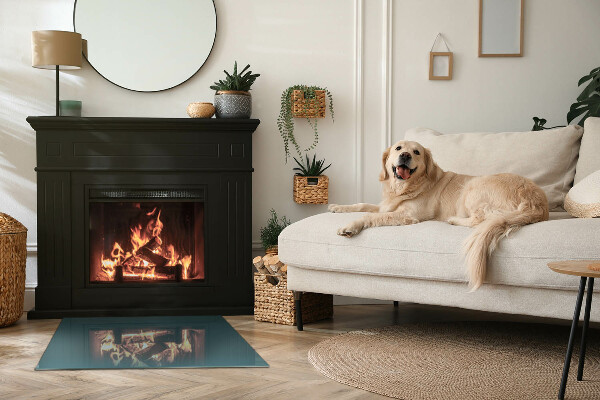 Szkło pod kominek Kolor Morski