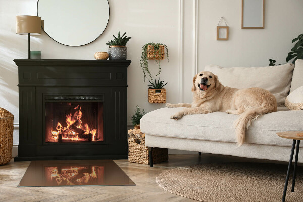 Szkło pod kominek Kolor Brązowy