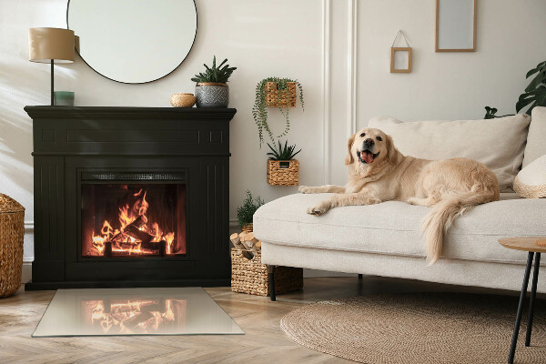 Szkło pod kominek Kolor Beżowy