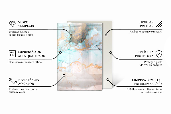 Podkładka pod kominek Kolor Bladoróżowy